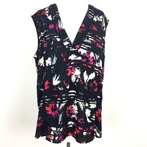 Halogen Nordstroms Sleeveless Blouse Eyelets XL